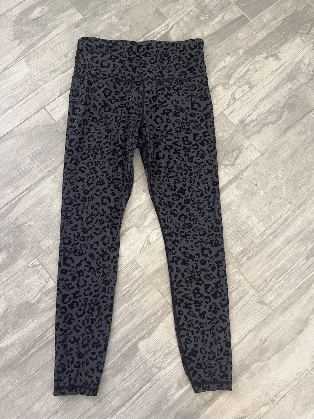 Athleta Black Leopard Print High-Waist Leggings